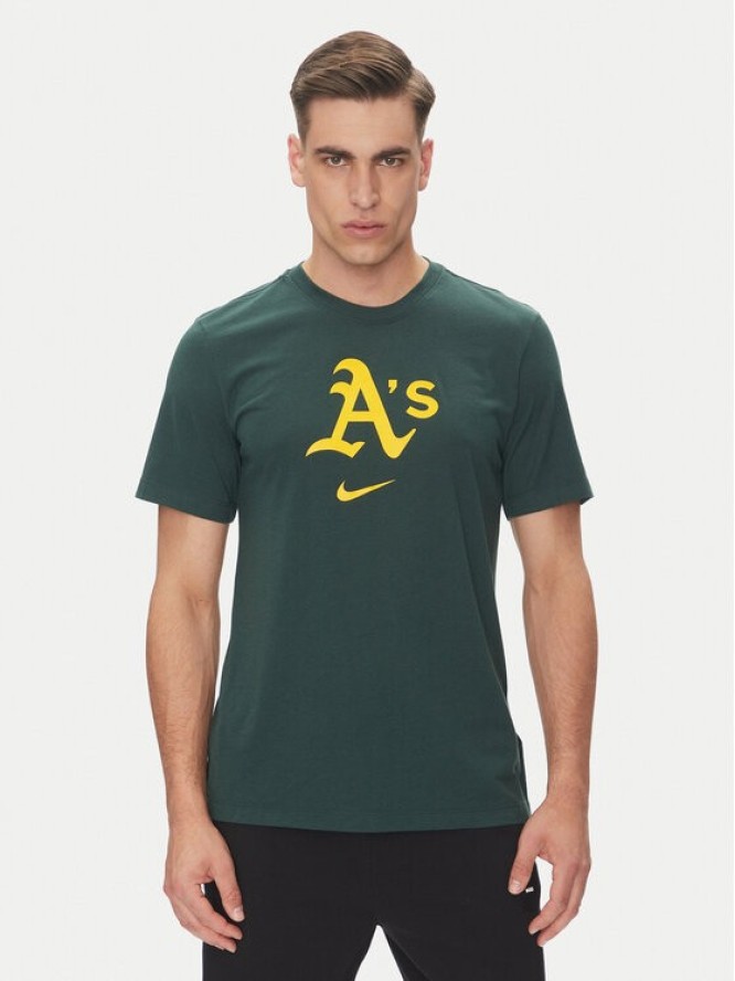 Nike T-Shirt 034J-3EY-FZ-L84 Zielony Regular Fit