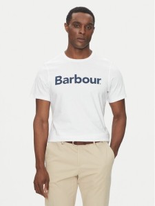 Barbour T-Shirt Logo MTS0531WH51 Biały Tailored Fit