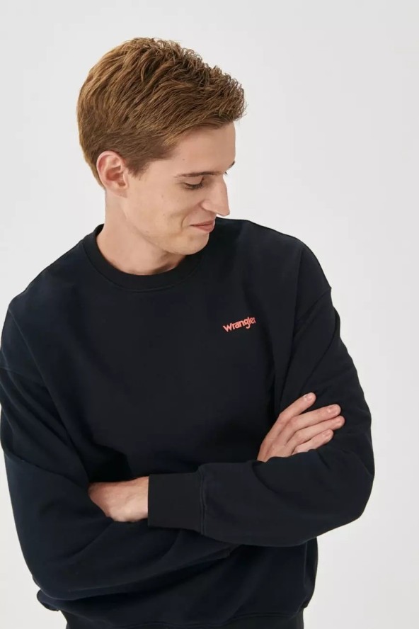 WRANGLER RICK&MORTY CREW MĘSKA BLUZA KLASYCZNA BLACK W6R1HN100 112144802