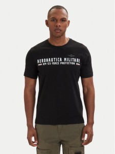 Aeronautica Militare T-Shirt 261TS1942UJ00538 Czarny Regular Fit