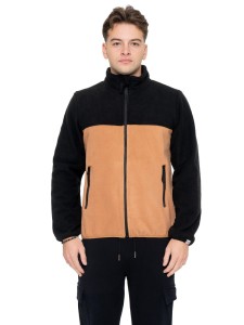 Hochgeschlossenes Micropolar-Fleece mit Reißverschluss und Leone 1947-Label