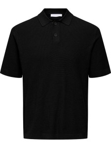 ONLY & SONS Koszulka polo "Tony" w kolorze czarnym rozmiar: XL