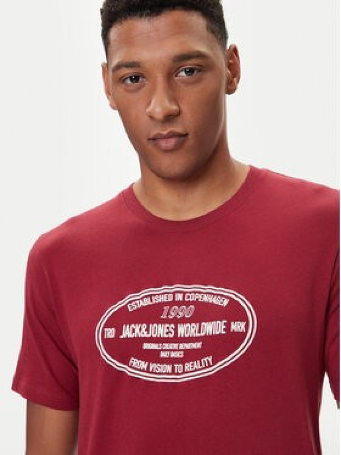 Jack & Jones T-Shirt York 12283800 Czerwony Relaxed Fit