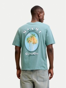 Jack & Jones T-Shirt City Photoprint 12288353 Zielony Regular Fit