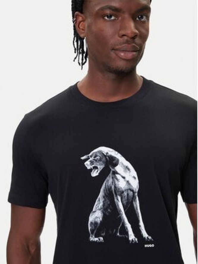 HUGO T-Shirt Didug 50548557 Czarny Regular Fit
