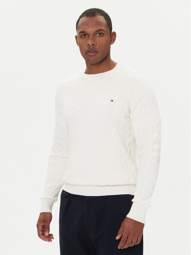 Tommy Hilfiger Sweter MW0MW33132 Écru Regular Fit