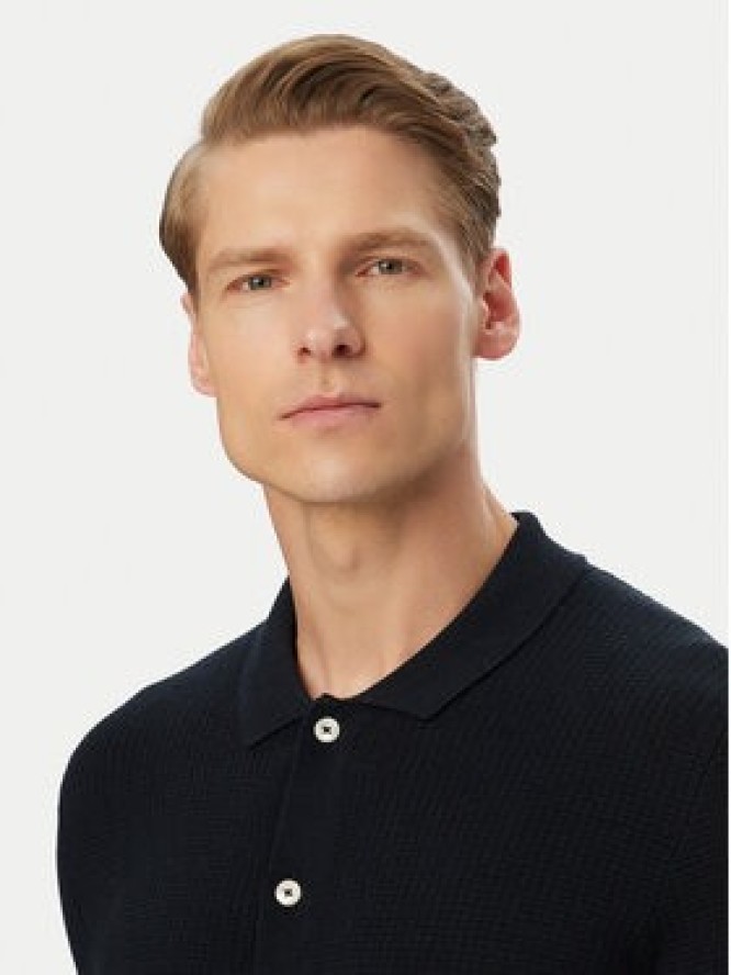 Bugatti Koszula 7100-15536E Granatowy Regular Fit