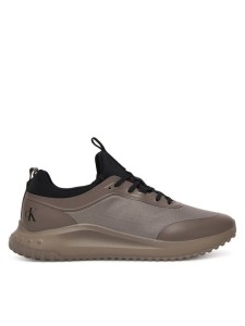 Calvin Klein Sneakersy Eva Runner Laceup Sock Mat Mix YM0YM01443 Brązowy
