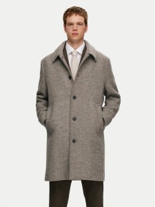 Selected Homme Płaszcz wełniany 16089348 Beżowy Regular Fit