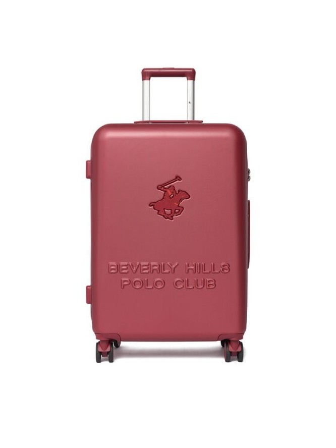 Beverly Hills Polo Club Walizka średnia CEO-BHPC-M-004-08-BURGUNDY Bordowy