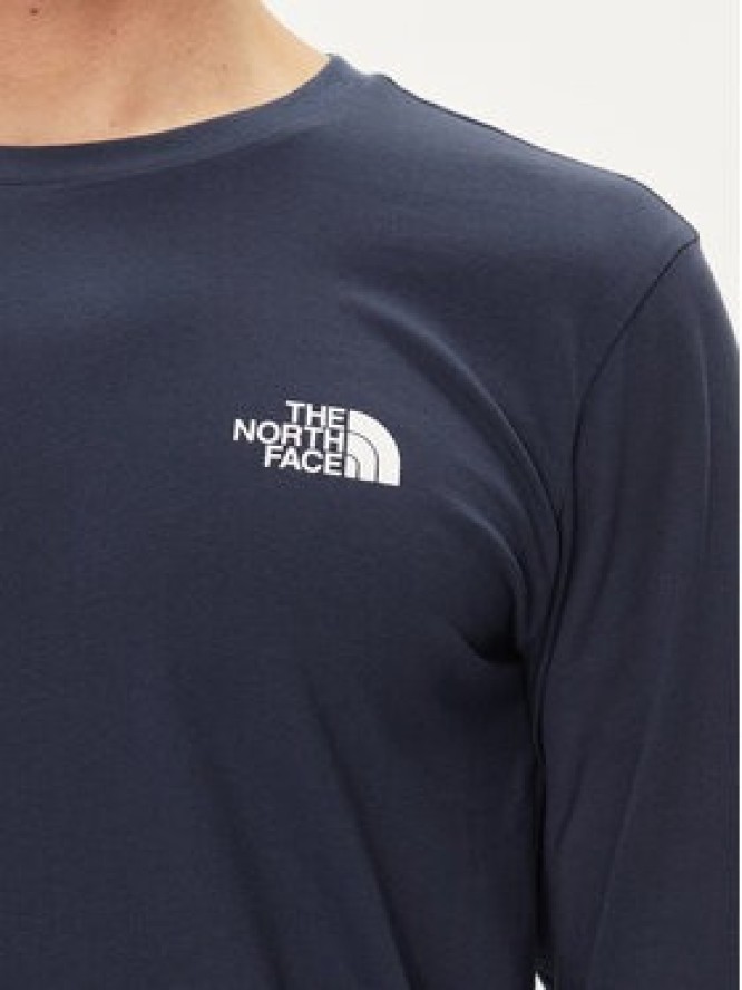 The North Face Longsleeve Simple Dome NF0A87QN Granatowy Regular Fit