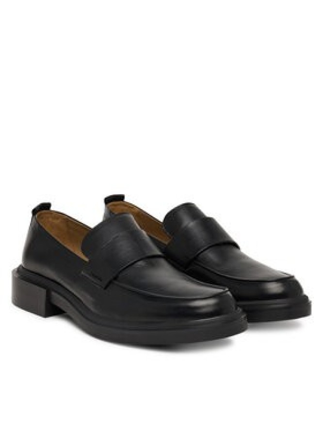 Calvin Klein Loafersy Cupped Band Loafer Lth HM0HM02065 Czarny