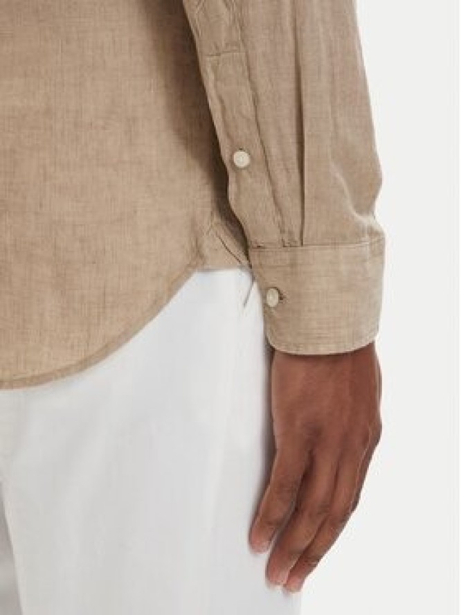 Tommy Hilfiger Koszula MW0MW39271 Beżowy ciemny Slim Fit