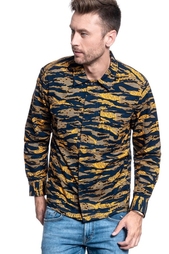 KOSZULA MĘSKA LEE SEASONAL FIT WASHED BLUE L67NJILR 112116904
