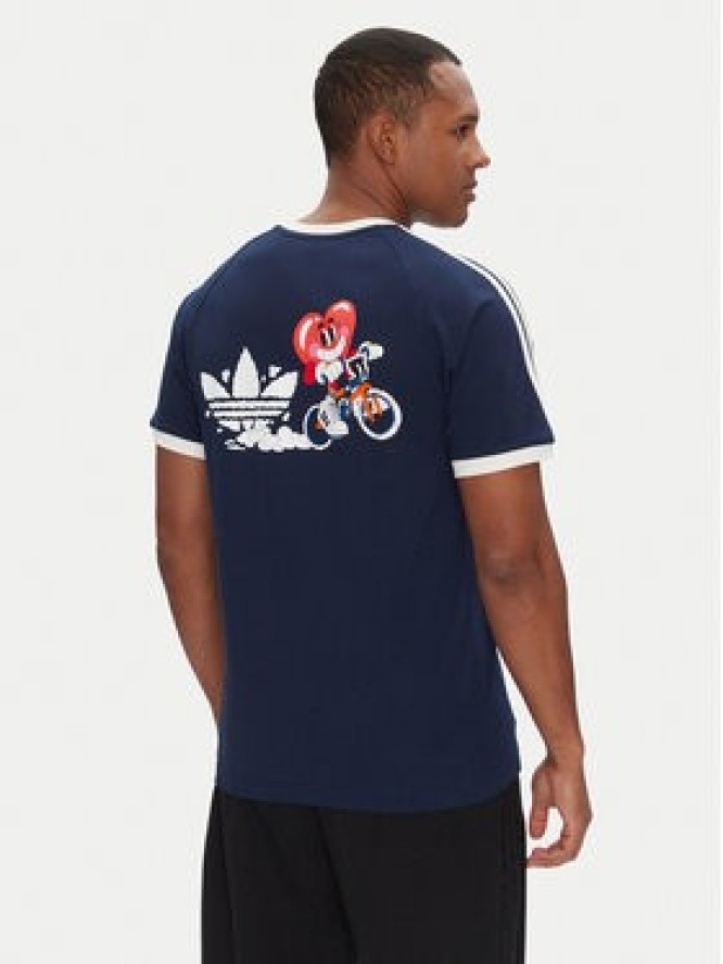 adidas T-Shirt JP0984 Granatowy Slim Fit