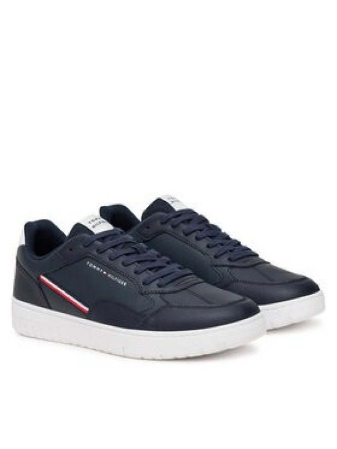 Tommy Hilfiger Sneakersy Th Basket Core Stripes FM0FM05631 Granatowy