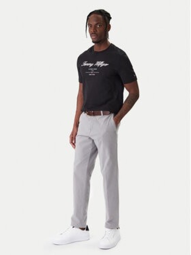 Tommy Hilfiger T-Shirt Script Logo MW0MW33691 Czarny Regular Fit