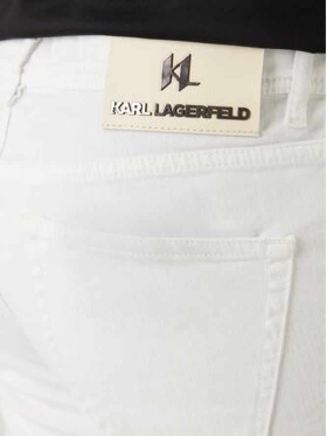 KARL LAGERFELD Jeansy 265501 562820 Biały Slim Fit