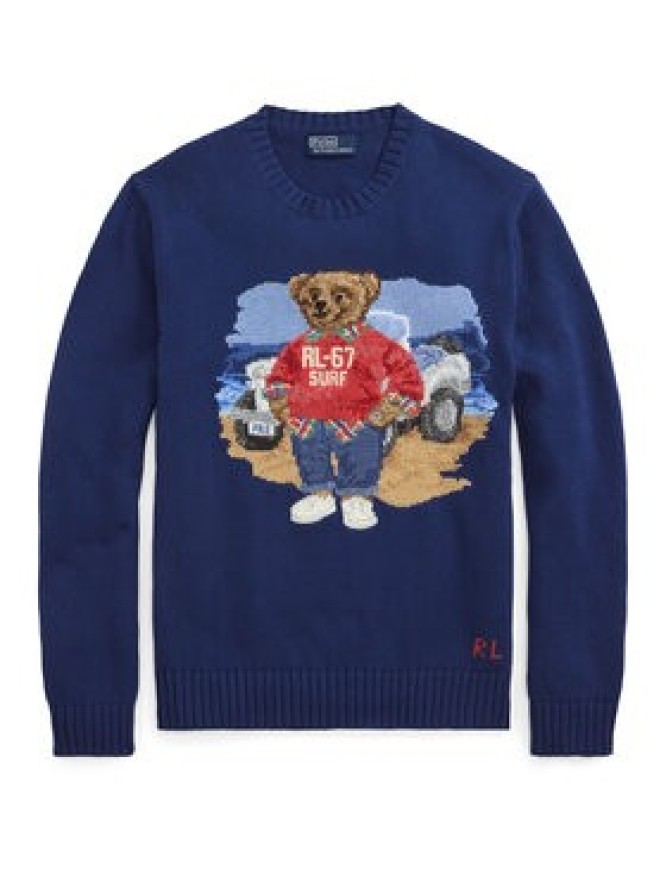 Polo Ralph Lauren Sweter 710964798001 Granatowy Regular Fit