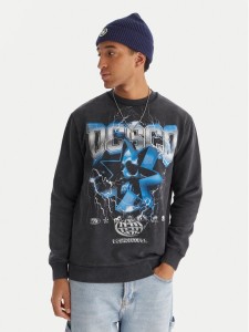 DC Shoes Bluza Skull Shock Crew EDYSF03251 Szary Regular Fit