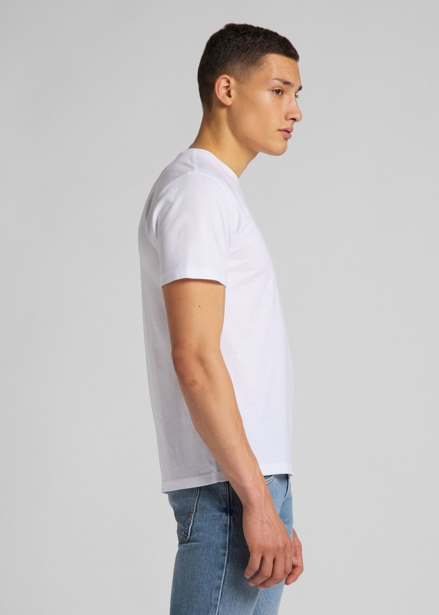 MESKA KOSZULKA LEE SS PATCH LOGO TEE WHITE 112113578