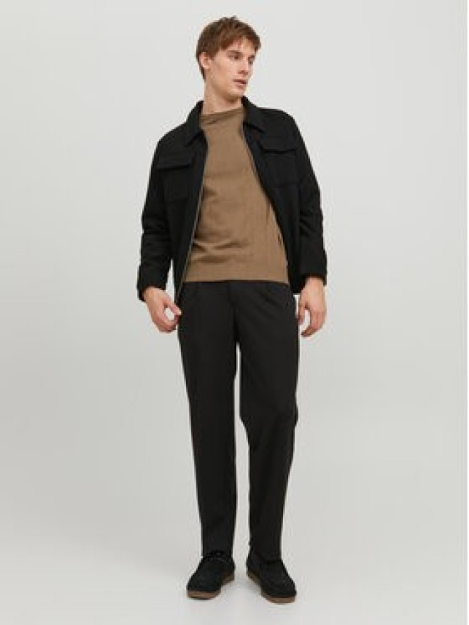 Jack & Jones Sweter 12208364 Brązowy Regular Fit