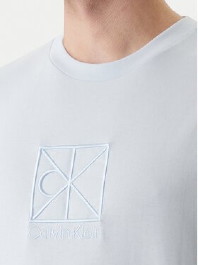 Calvin Klein T-Shirt Emblem Graphic LV14RF817G Błękitny Regular Fit