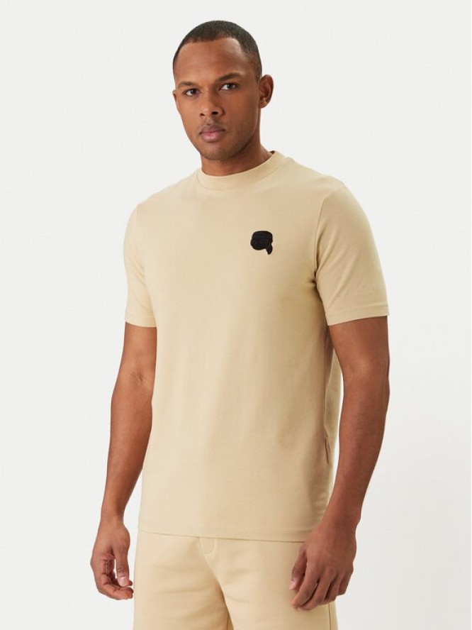KARL LAGERFELD T-Shirt 755049 562235 Beżowy Regular Fit