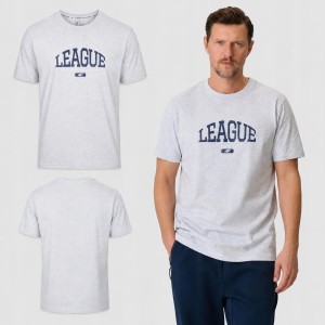 T-SHIRT MĘSKI 4F KOSZULKA SPORTOWA Z NADRUKIEM BAWEŁNIANA M3326 SS26