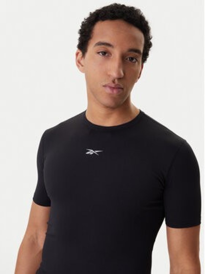 Reebok Koszulka techniczna RK25599CCM Czarny Slim Fit