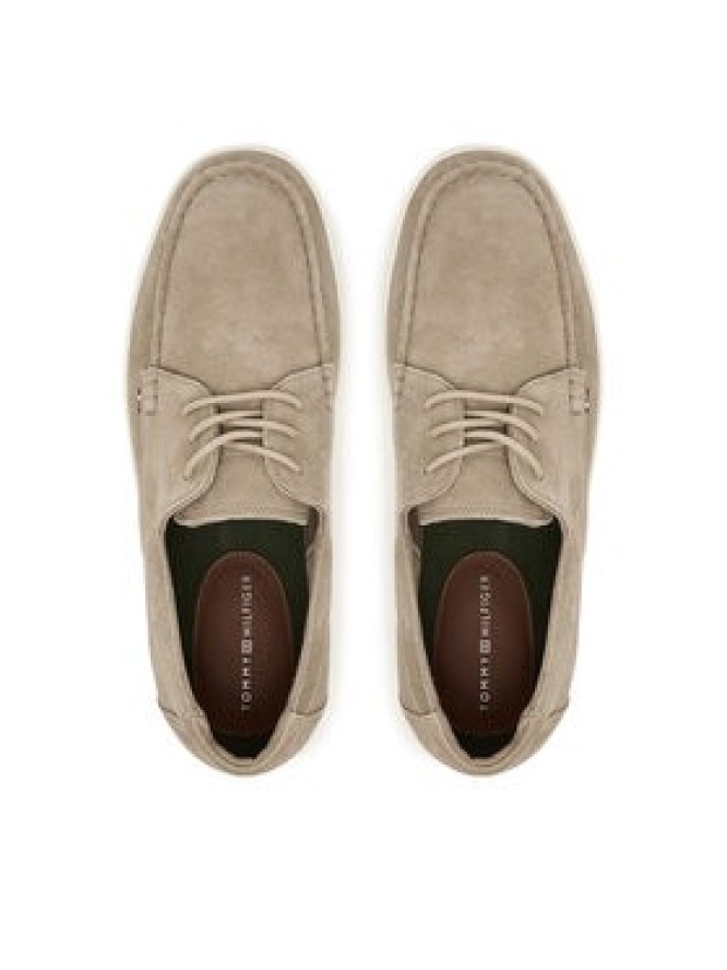 Tommy Hilfiger Półbuty Casual Suede Stitch Toe Hybrid FM0FM05707 Beżowy