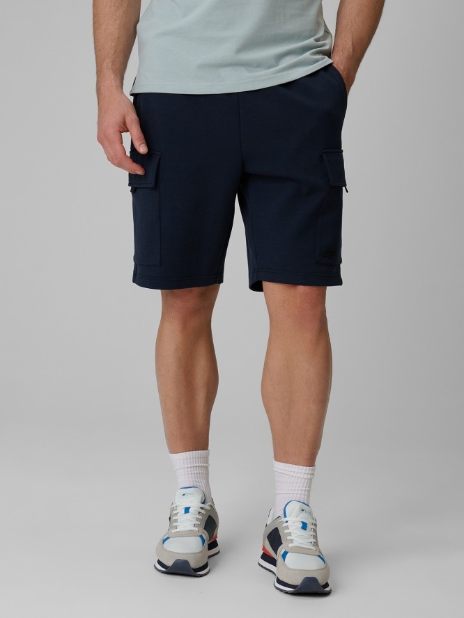 4F Spodenki dresowe cargo męskie - granatowe XL