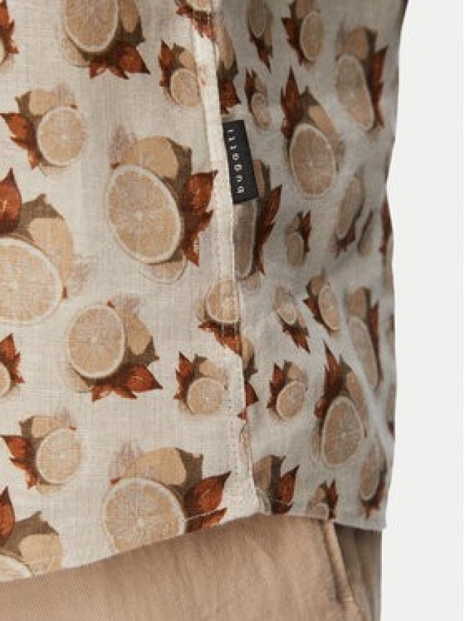 Bugatti Koszula 9253-18908E Beżowy jasny Regular Fit