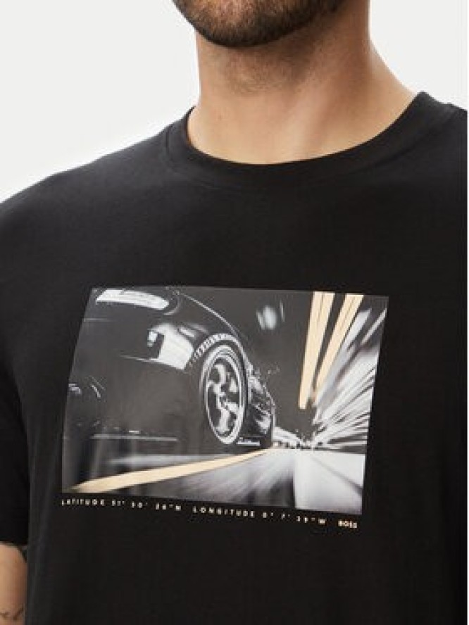 BOSS T-Shirt Te Motors 50566627 Czarny Regular Fit
