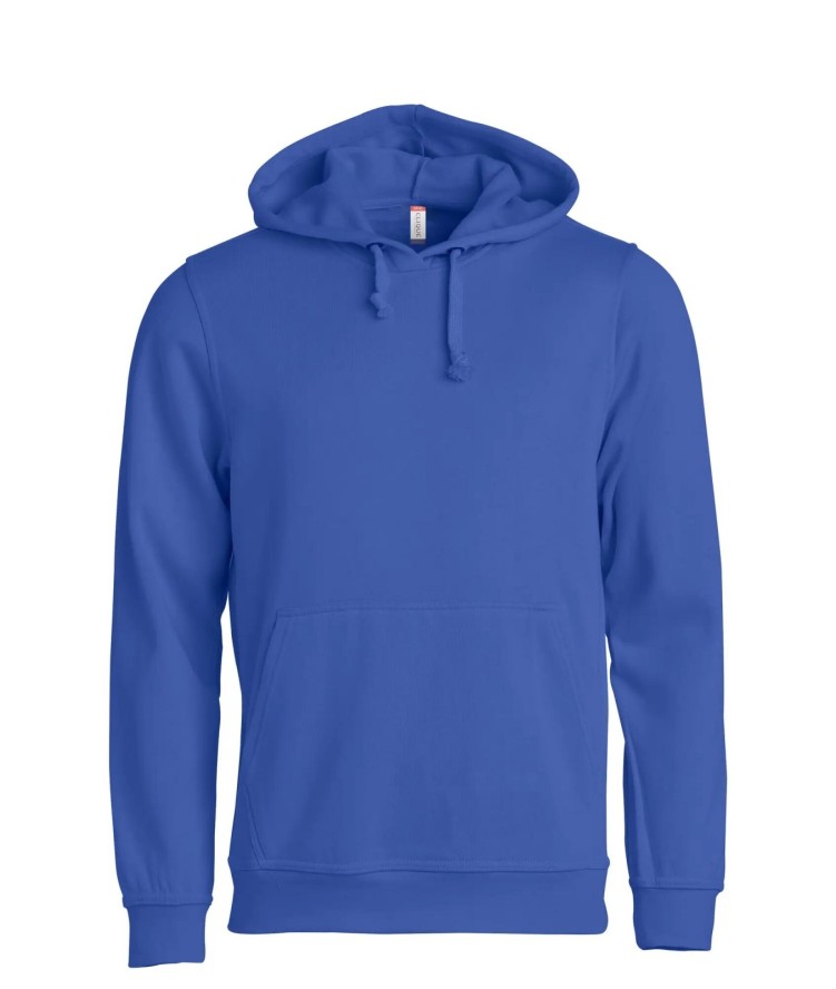 clique Basic Hoody — uniseks bluza z kapturem, materiał antypill – blue
