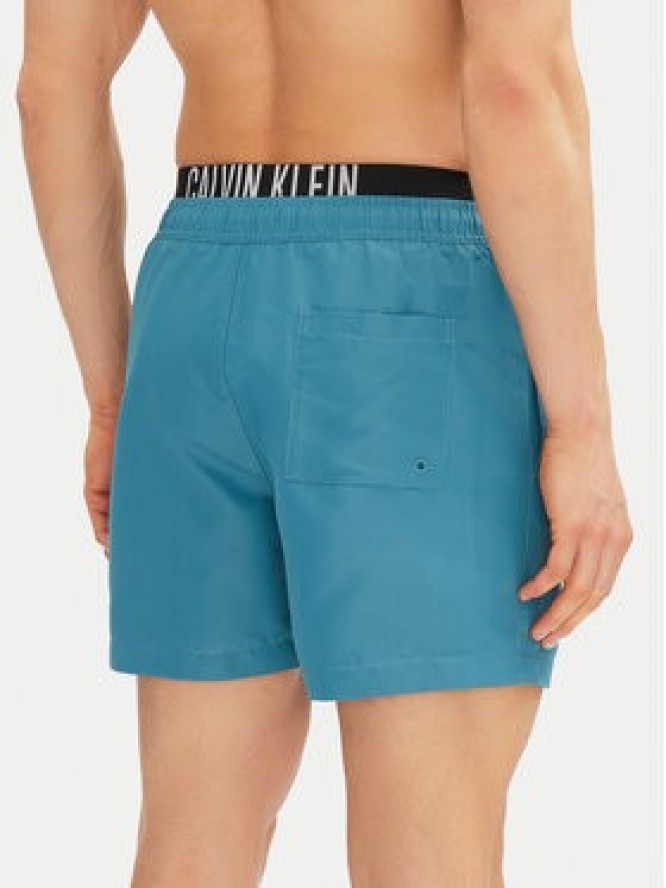 Calvin Klein Swimwear Szorty kąpielowe KM0KM01093 Niebieski Regular Fit