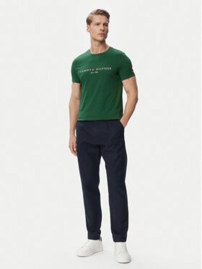 Tommy Hilfiger T-Shirt Logo MW0MW11797 Zielony ciemny Regular Fit