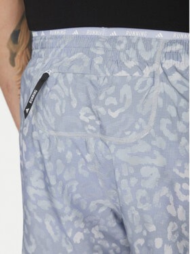 adidas Szorty sportowe Own the Run 3-Stripes JD7769 Niebieski Regular Fit