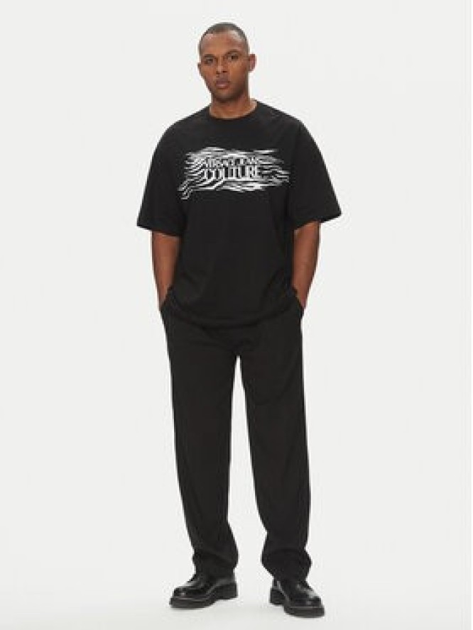Versace Jeans Couture T-Shirt 78GAH6L1 Czarny Regular Fit