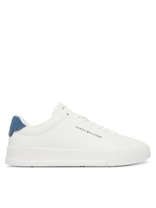 Tommy Hilfiger Sneakersy Th Court Lth Detail Ess FM0FM05367 Biały