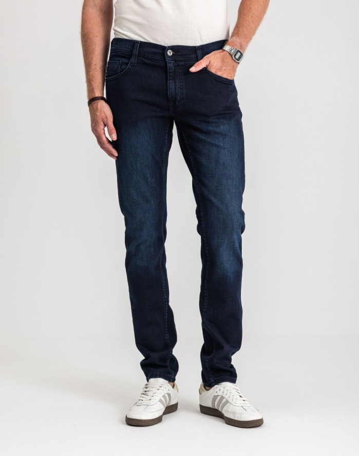 Męskie Spodnie Jeansowe Mustang Style Oregon Tapered Denim Blue 1017122 5000 801