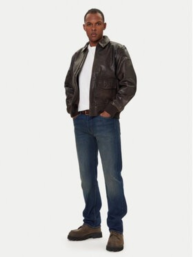 Levi's® Kurtka skórzana Clayton 003AU-0000 Brązowy Regular Fit