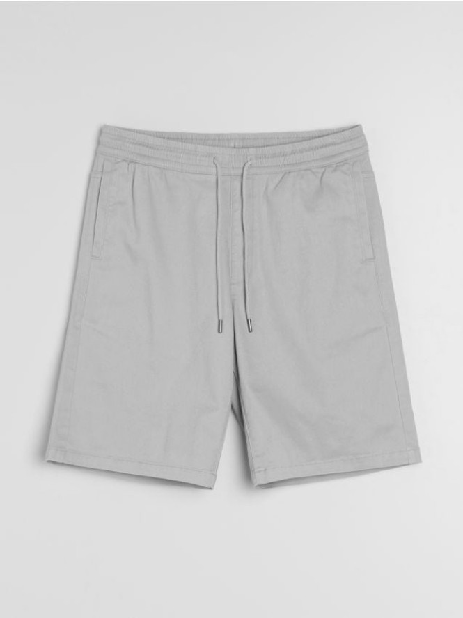 Bawełniane szorty jogger - szary