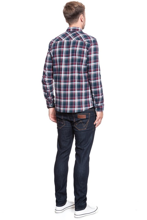 WRANGLER LARSTON MĘSKIE SPODNIE JEANSOWE JEANSY DARK RINSE W18SP690A 112127578
