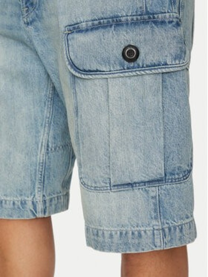 G-Star Raw Szorty jeansowe Bend 3D Cargo D26528-D788 H119 Błękitny Relaxed Fit