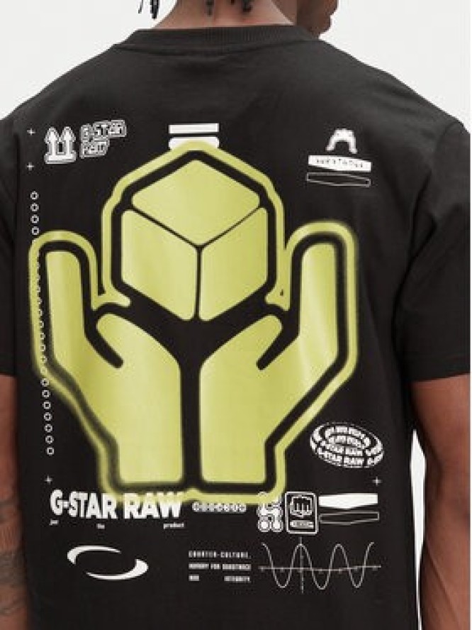 G-Star Raw T-Shirt Back Graphic D26046-C336 Czarny Loose Fit