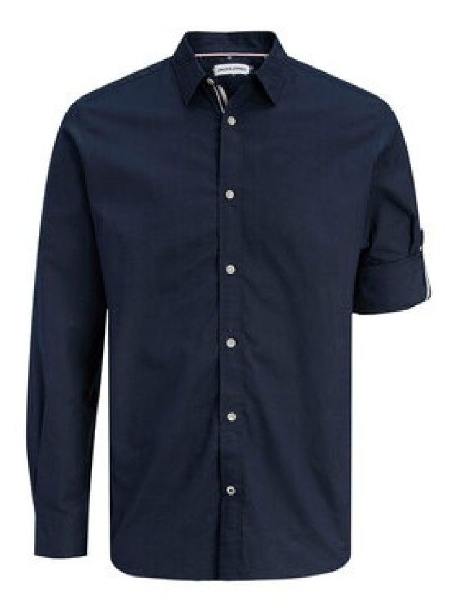 Jack & Jones Koszula Henry 12289197 Granatowy Regular Fit