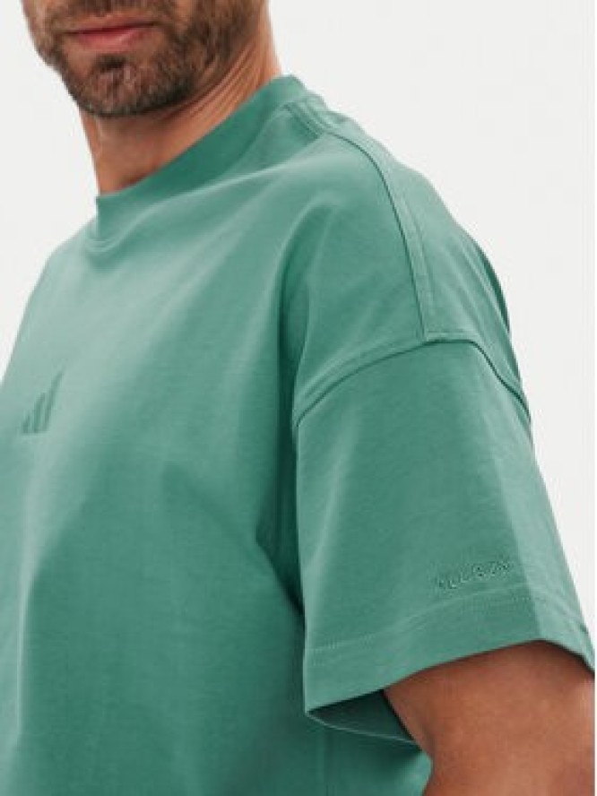 adidas T-Shirt ALL SZN JX5085 Turkusowy Loose Fit