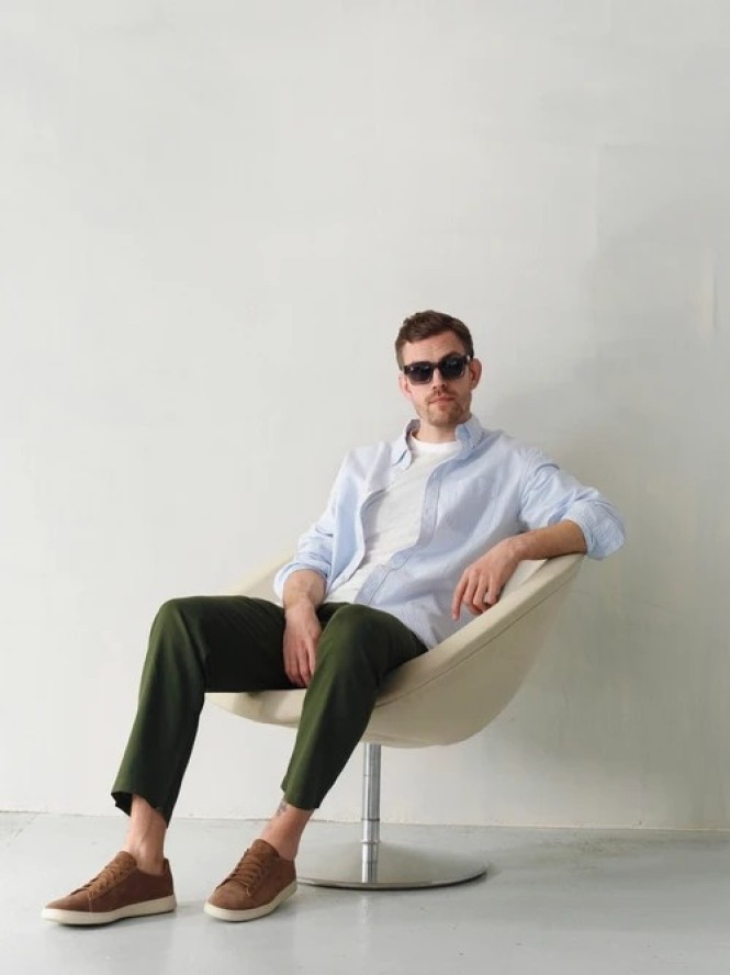 Brązowe półbuty męskie