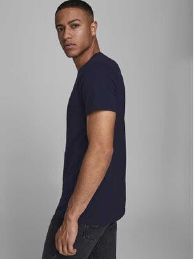 Jack & Jones T-Shirt Basic 12058529 Granatowy Stretch Fit